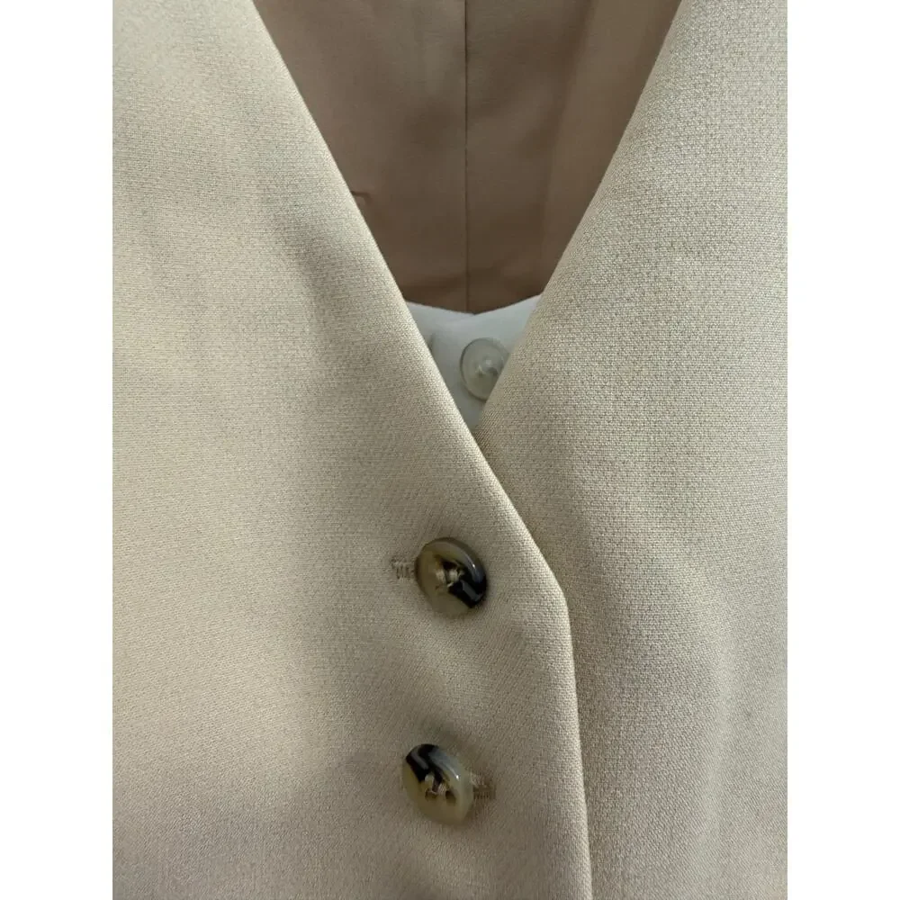 Favorite Daughter Beige Tailored Vest - Picture 8 of 9